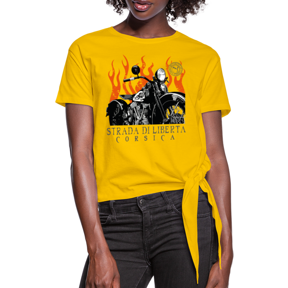 T-shirt à nœud Strada di Libertà - Ochju Ochju jaune soleil / S SPOD T-shirt à nœud Femme T-shirt à nœud Strada di Libertà
