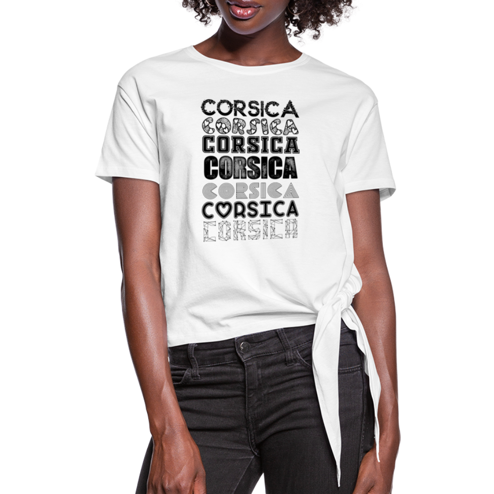 T-shirt à nœud Corsica - Ochju Ochju blanc / S SPOD T-shirt à nœud Femme T-shirt à nœud Corsica