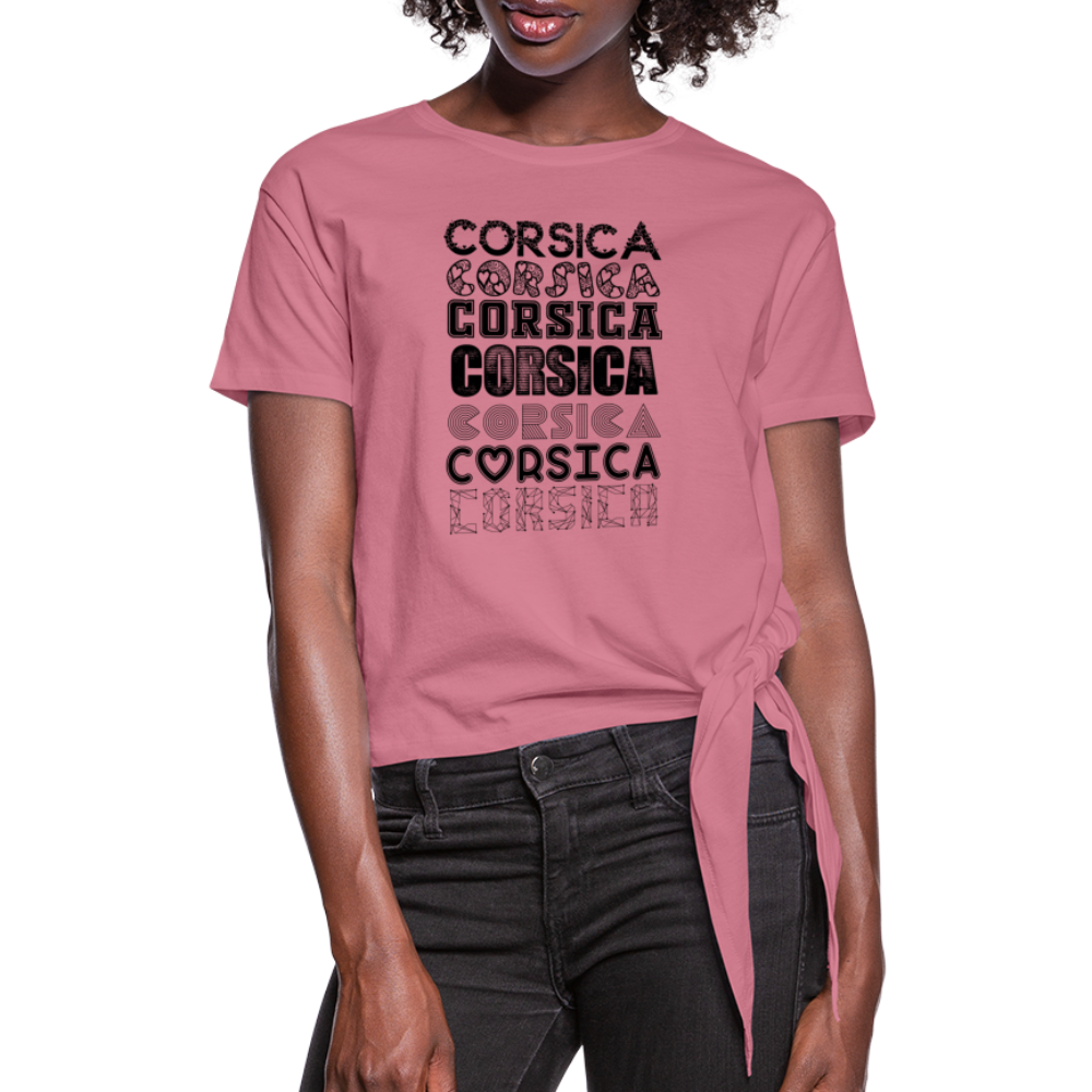 T-shirt à nœud Corsica - Ochju Ochju mauve / S SPOD T-shirt à nœud Femme T-shirt à nœud Corsica