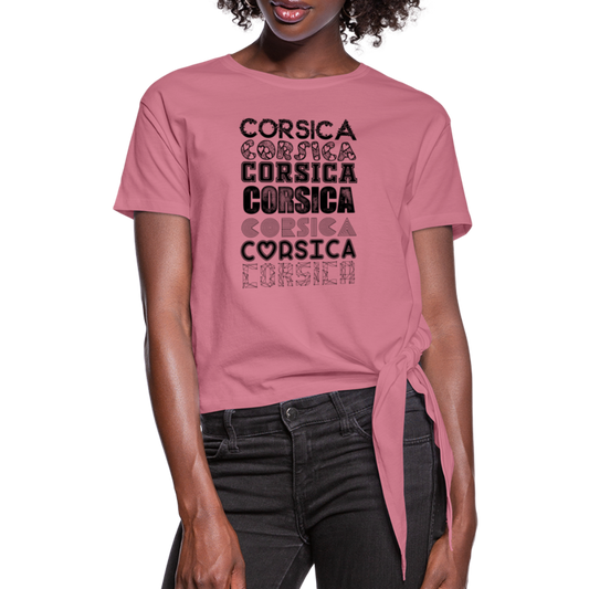 T-shirt à nœud Corsica - Ochju Ochju mauve / S SPOD T-shirt à nœud Femme T-shirt à nœud Corsica