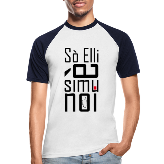 T-shirt baseball Simu Noï - Ochju Ochju blanc/marine / M SPOD T-shirt baseball manches courtes Homme T-shirt baseball Simu Noï