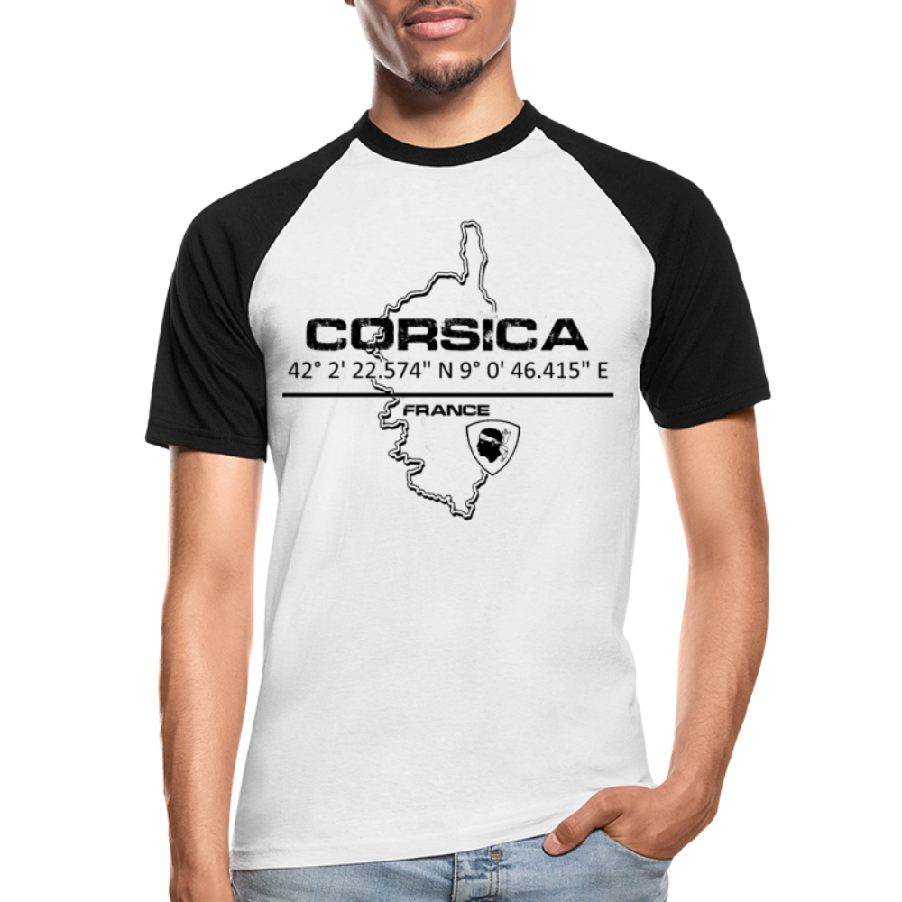 T-shirt baseball GPS Corsica - Ochju Ochju blanc/noir / M SPOD T-shirt baseball manches courtes Homme T-shirt baseball GPS Corsica
