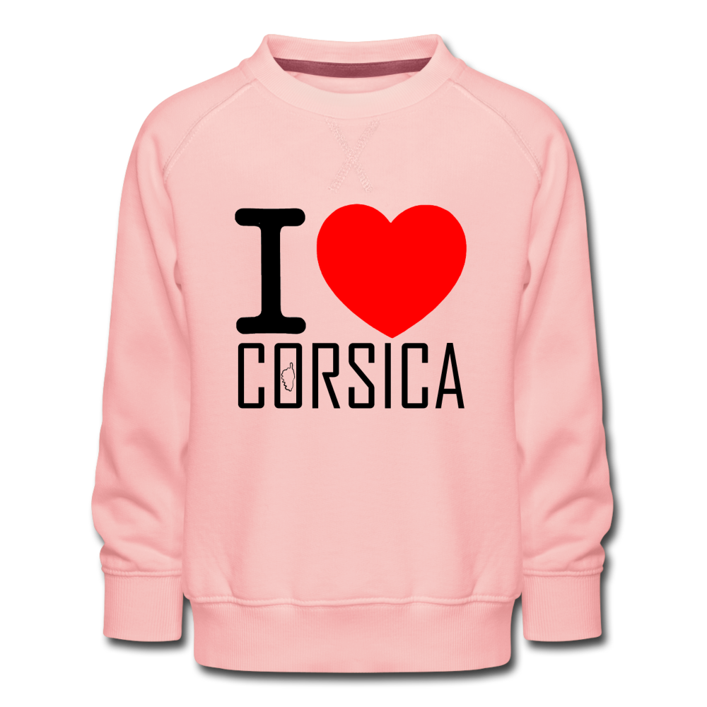 Sweat ras-du-cou I Love Corsica - Ochju Ochju rose cristal / 98/104 (3-4 ans) SPOD Sweat ras-du-cou Premium Enfant Sweat ras-du-cou I Love Corsica