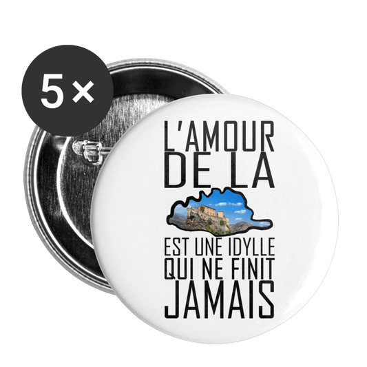 Lot de 5 badges L'Amour de la Corse - Ochju Ochju taille unique SPOD Lot de 5 moyens badges (32 mm) Lot de 5 badges L'Amour de la Corse
