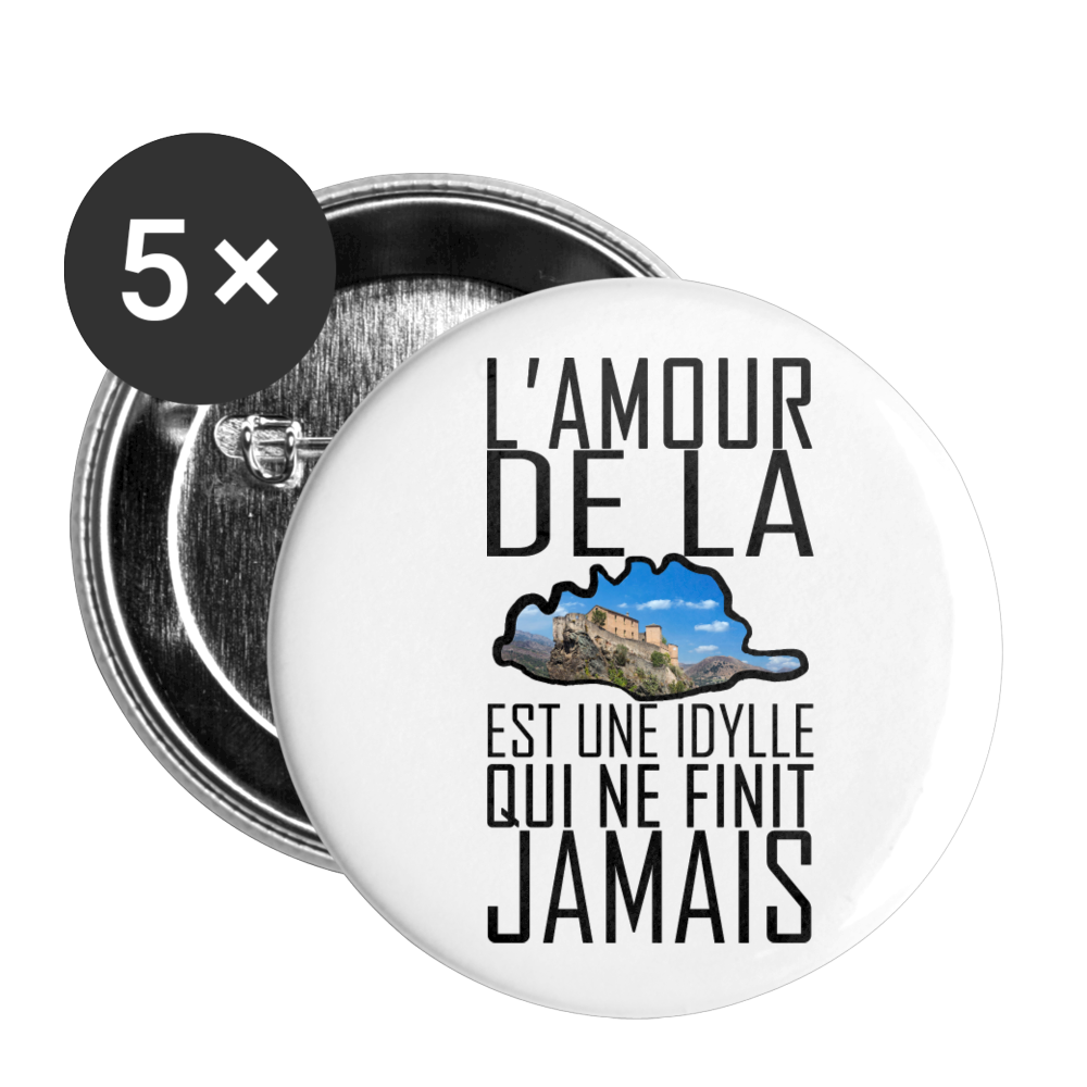 Lot de 5 badges L'Amour de la Corse - Ochju Ochju taille unique SPOD Lot de 5 moyens badges (32 mm) Lot de 5 badges L'Amour de la Corse
