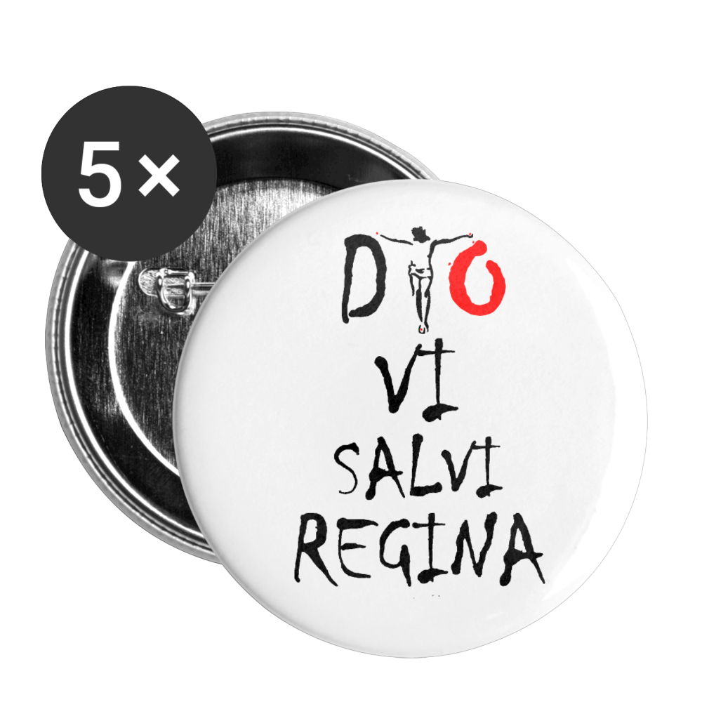 Lot de 5 badges Dio Vi Salvi Regina - Ochju Ochju taille unique SPOD Lot de 5 moyens badges (32 mm) Lot de 5 badges Dio Vi Salvi Regina