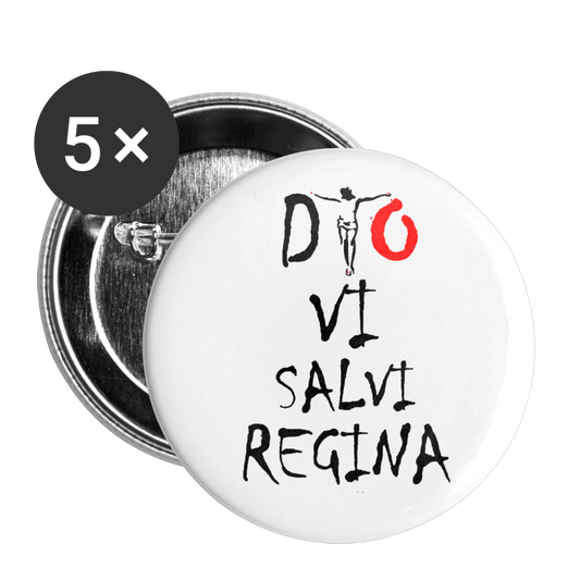 Lot de 5 badges Dio Vi Salvi Regina - Ochju Ochju taille unique SPOD Lot de 5 moyens badges (32 mm) Lot de 5 badges Dio Vi Salvi Regina