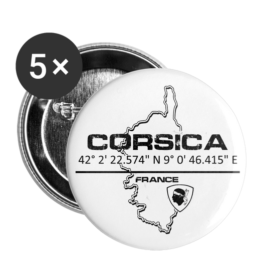 Lot de 5 badges GPS Corsica - Ochju Ochju taille unique SPOD Lot de 5 moyens badges (32 mm) Lot de 5 badges GPS Corsica