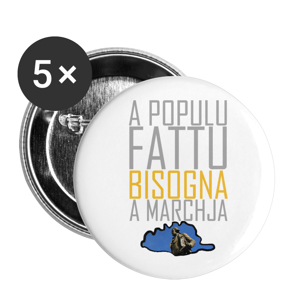 Lot de 5 badges A Populu Fattu - Ochju Ochju taille unique SPOD Lot de 5 moyens badges (32 mm) Lot de 5 badges A Populu Fattu