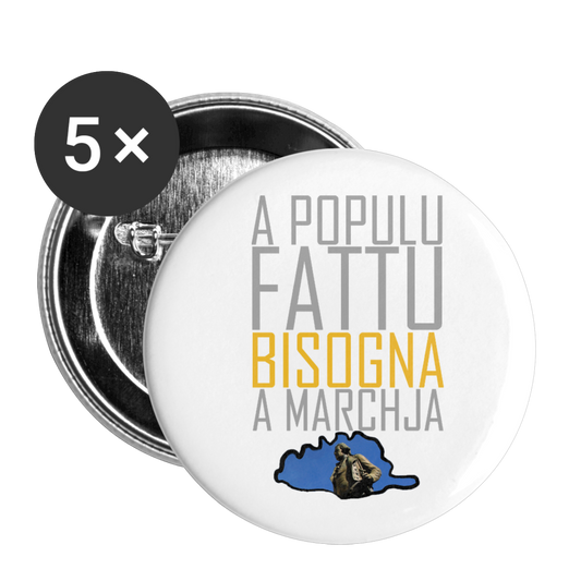 Lot de 5 badges A Populu Fattu - Ochju Ochju taille unique SPOD Lot de 5 moyens badges (32 mm) Lot de 5 badges A Populu Fattu