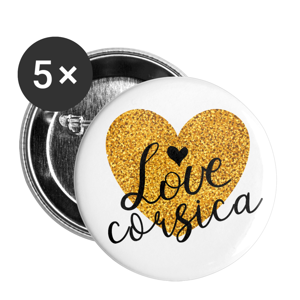 Lot de 5 badges Love Corsica - Ochju Ochju taille unique SPOD Lot de 5 moyens badges (32 mm) Lot de 5 badges Love Corsica