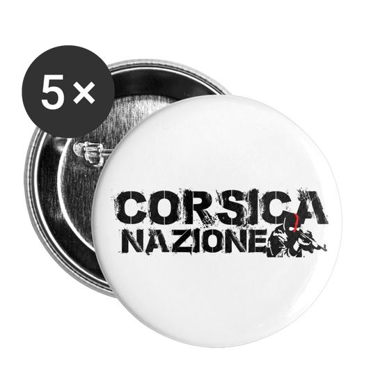 Lot de 5 badges Corsica Nazione Ribellu - Ochju Ochju taille unique SPOD Lot de 5 moyens badges (32 mm) Lot de 5 badges Corsica Nazione Ribellu
