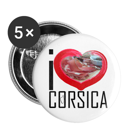 Lot de 5 badges I Love Corsica - Ochju Ochju taille unique SPOD Lot de 5 moyens badges (32 mm) Lot de 5 badges I Love Corsica