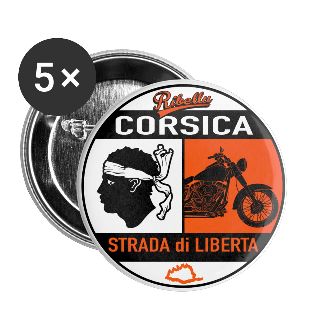 Lot de 5 badges Strada Di Libertà - Ochju Ochju taille unique SPOD Lot de 5 moyens badges (32 mm) Lot de 5 badges Strada Di Libertà