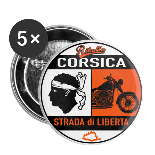Lot de 5 badges Strada Di Libertà - Ochju Ochju taille unique SPOD Lot de 5 moyens badges (32 mm) Lot de 5 badges Strada Di Libertà