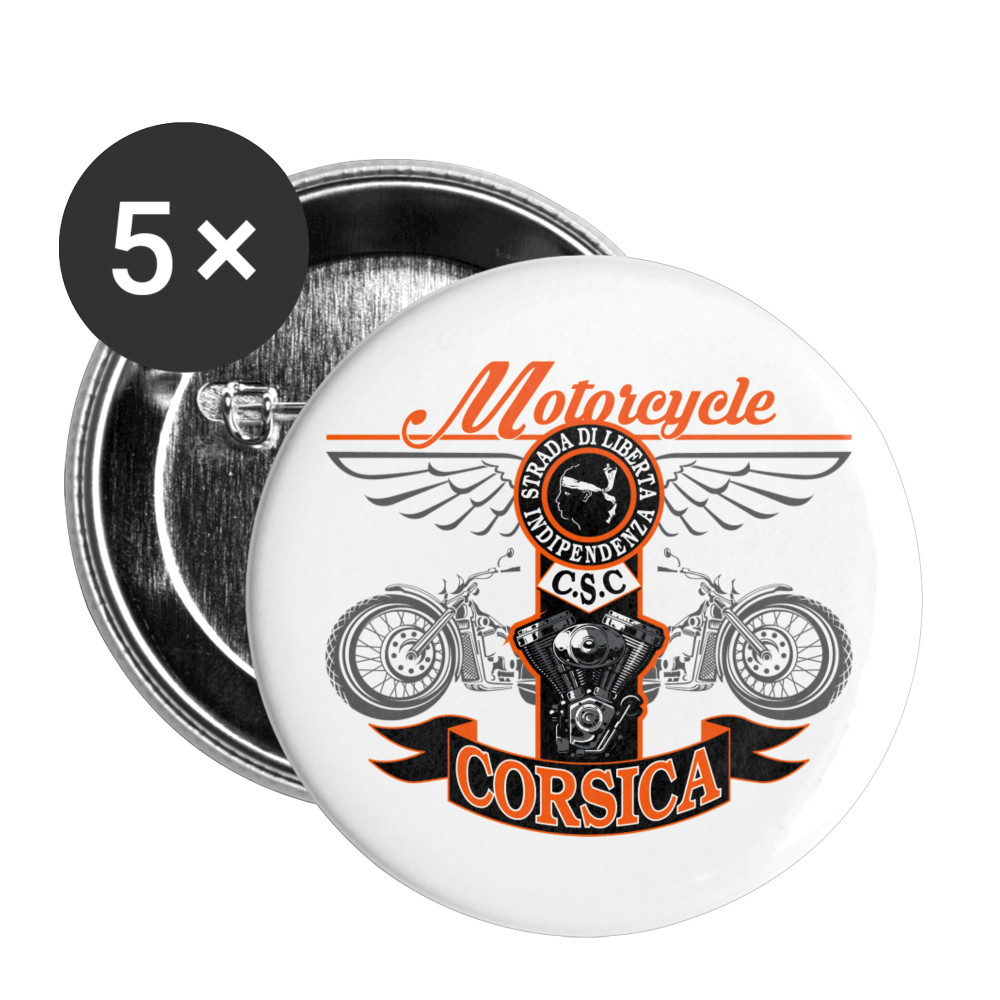 Lot de 5 badges Motorcycle Corsica - Ochju Ochju taille unique SPOD Lot de 5 moyens badges (32 mm) Lot de 5 badges Motorcycle Corsica