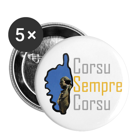 Lot de 5 badges Corsu Sempre Corsu - Ochju Ochju taille unique SPOD Lot de 5 moyens badges (32 mm) Lot de 5 badges Corsu Sempre Corsu