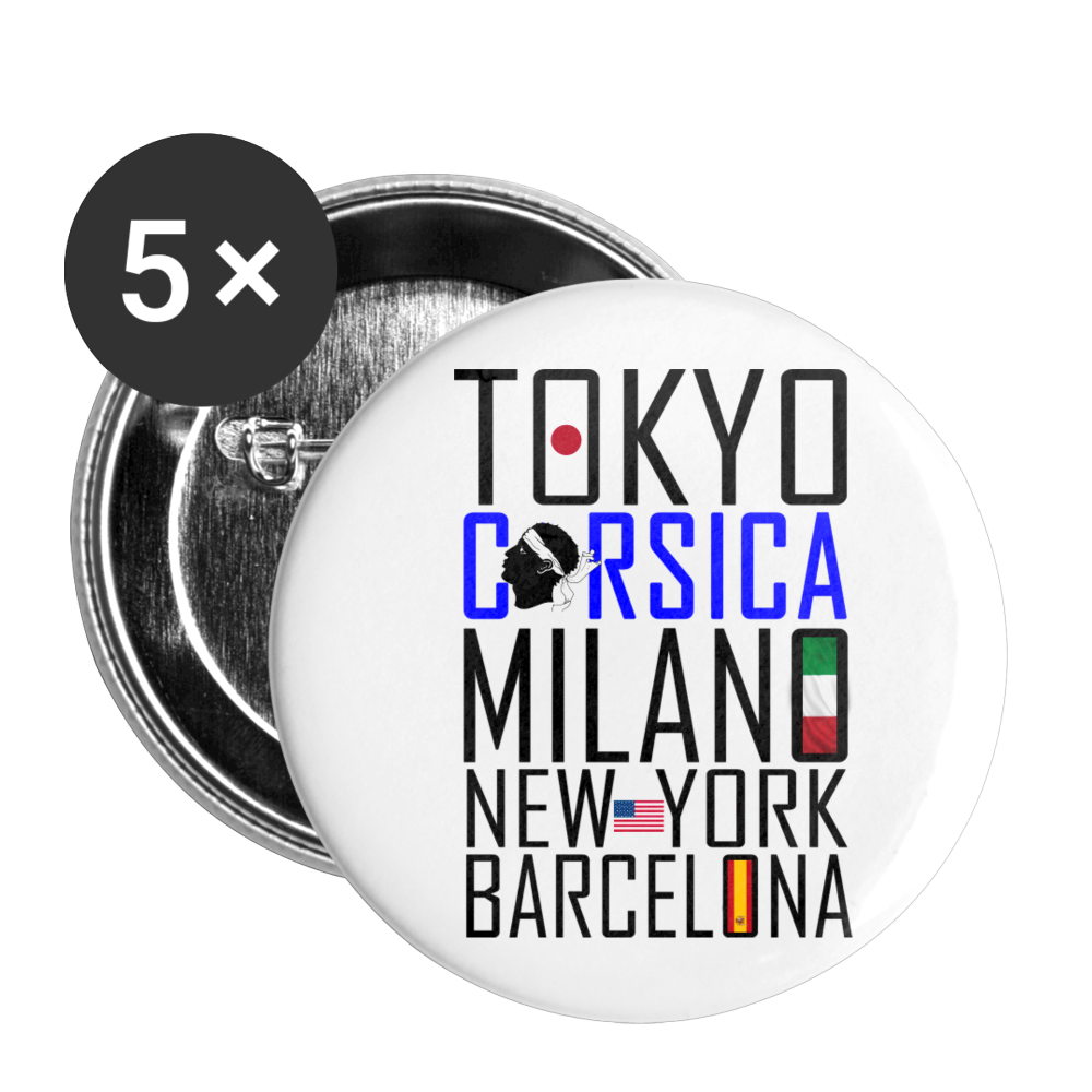 Lot de 5 badges Tokyo, Corsica ... - Ochju Ochju taille unique SPOD Lot de 5 moyens badges (32 mm) Lot de 5 badges Tokyo, Corsica ...