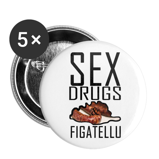 Lot de 5 badges Sex Drugs & Figatellu - Ochju Ochju taille unique SPOD Lot de 5 moyens badges (32 mm) Lot de 5 badges Sex Drugs & Figatellu