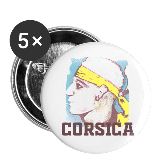 Lot de 5 badges Corsica - Ochju Ochju taille unique SPOD Lot de 5 moyens badges (32 mm) Lot de 5 badges Corsica