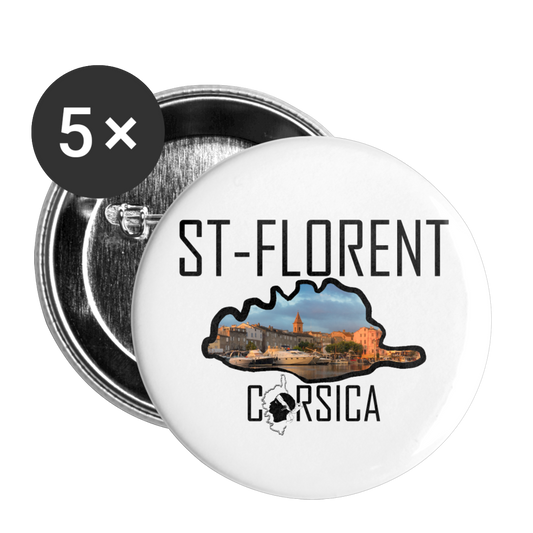 Lot de 5 badges St-Florent Corsica - Ochju Ochju taille unique SPOD Lot de 5 moyens badges (32 mm) Lot de 5 badges St-Florent Corsica