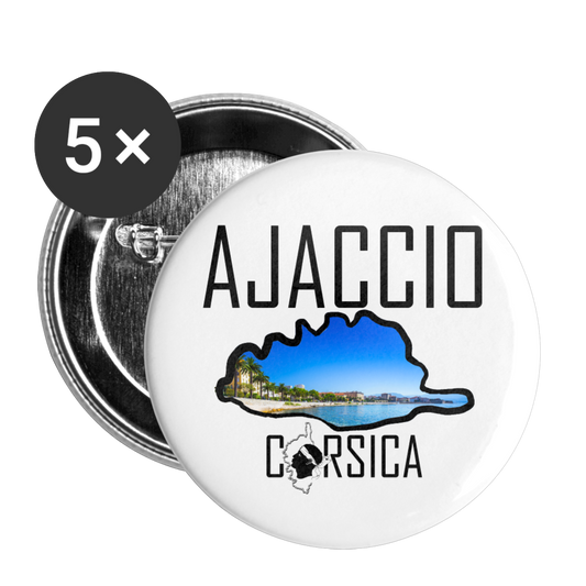 Lot de 5 badges Ajaccio Corsica - Ochju Ochju taille unique SPOD Lot de 5 moyens badges (32 mm) Lot de 5 badges Ajaccio Corsica