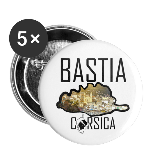 Lot de 5 badges Bastia Corsica - Ochju Ochju taille unique SPOD Lot de 5 moyens badges (32 mm) Lot de 5 badges Bastia Corsica