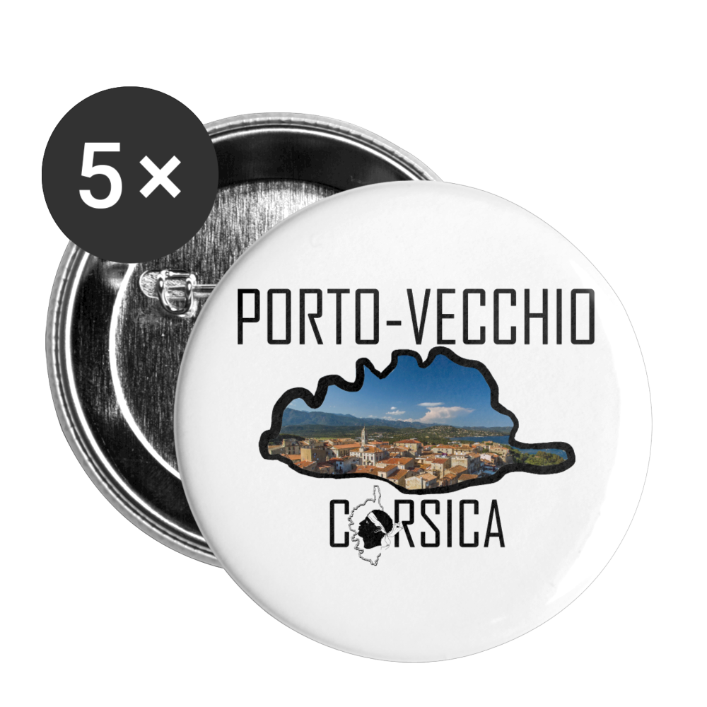 Lot de 5 badges Porto-Vecchio Corsica - Ochju Ochju taille unique SPOD Lot de 5 moyens badges (32 mm) Lot de 5 badges Porto-Vecchio Corsica