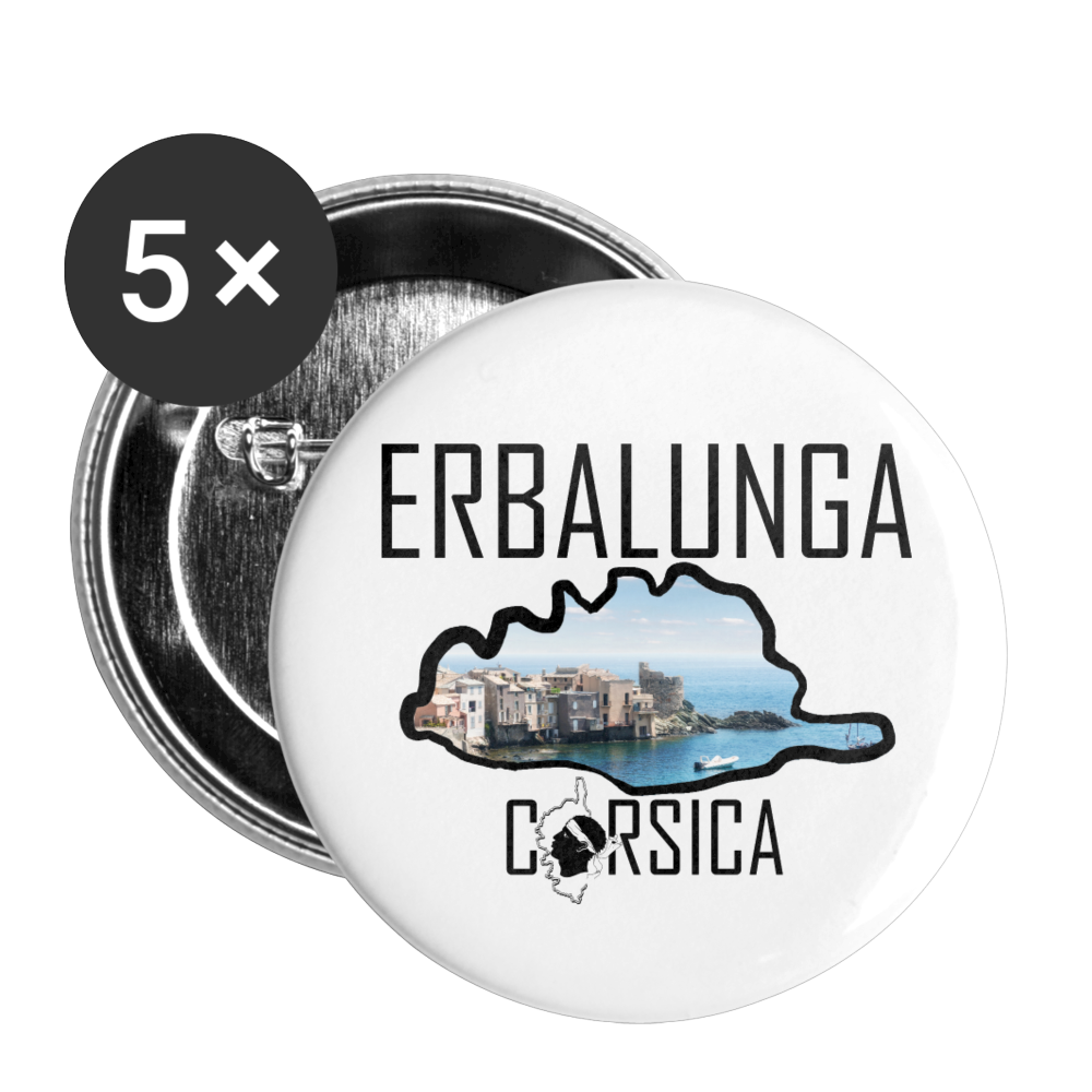 Lot de 5 badges Erbalunga Corsica - Ochju Ochju taille unique SPOD Lot de 5 moyens badges (32 mm) Lot de 5 badges Erbalunga Corsica