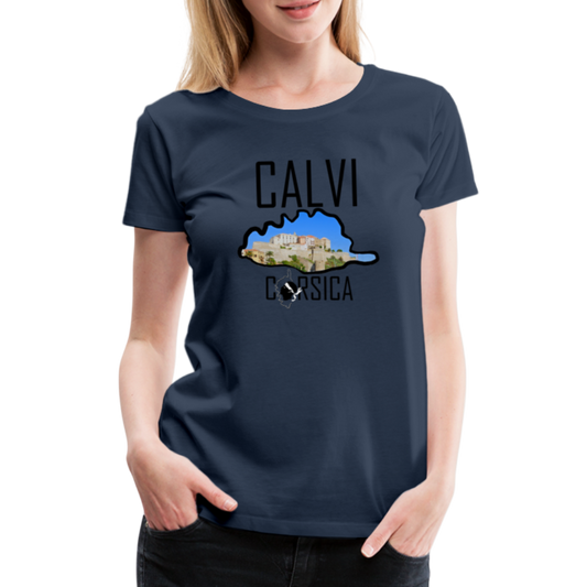 T-shirt Premium Calvi Corsica - Ochju Ochju bleu marine / S SPOD T-shirt Premium Femme T-shirt Premium Calvi Corsica