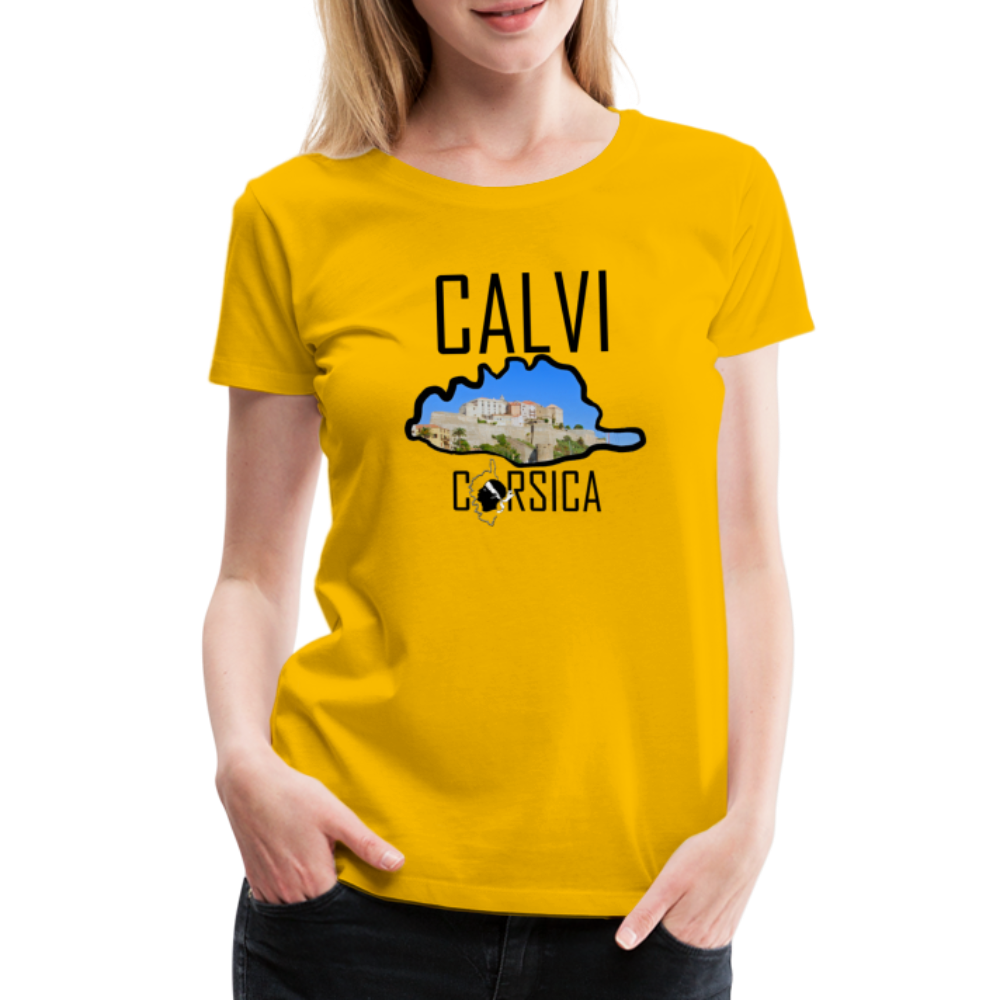 T-shirt Premium Calvi Corsica - Ochju Ochju jaune soleil / S SPOD T-shirt Premium Femme T-shirt Premium Calvi Corsica