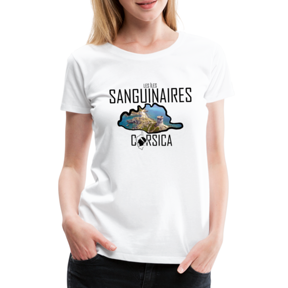 T-shirt Premium Les Sanguinaires Corsica - Ochju Ochju blanc / S SPOD T-shirt Premium Femme T-shirt Premium Les Sanguinaires Corsica