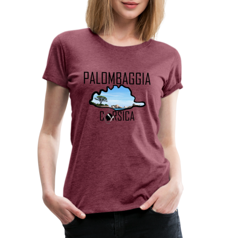 T-shirt Premium Palombaggia Corsica - Ochju Ochju rouge bordeaux chiné / S SPOD T-shirt Premium Femme T-shirt Premium Palombaggia Corsica
