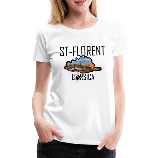 T-shirt Premium St-Florent Corsica - Ochju Ochju blanc / S SPOD T-shirt Premium Femme T-shirt Premium St-Florent Corsica