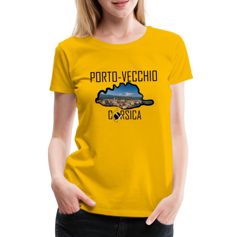 T-shirt Premium Porto-Vecchio Corsica - Ochju Ochju jaune soleil / S SPOD T-shirt Premium Femme T-shirt Premium Porto-Vecchio Corsica