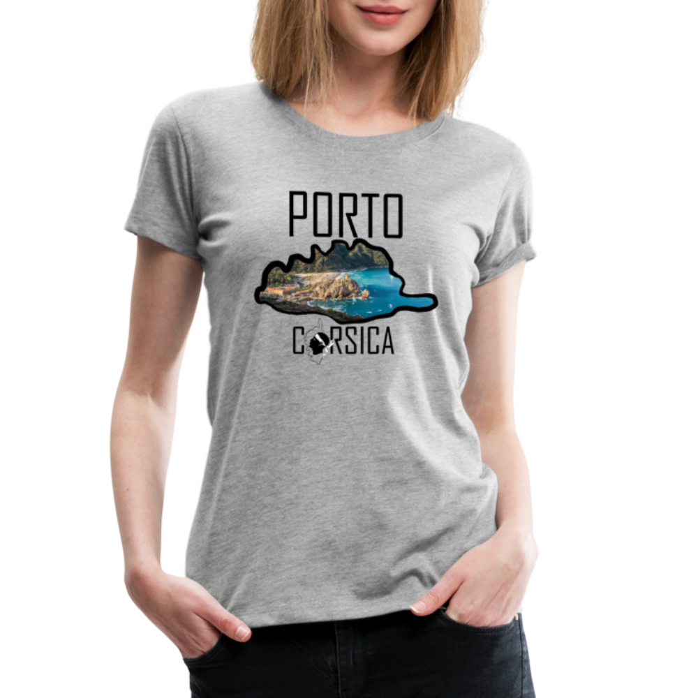 T-shirt Premium Porto Corsica - Ochju Ochju gris chiné / S SPOD T-shirt Premium Femme T-shirt Premium Porto Corsica