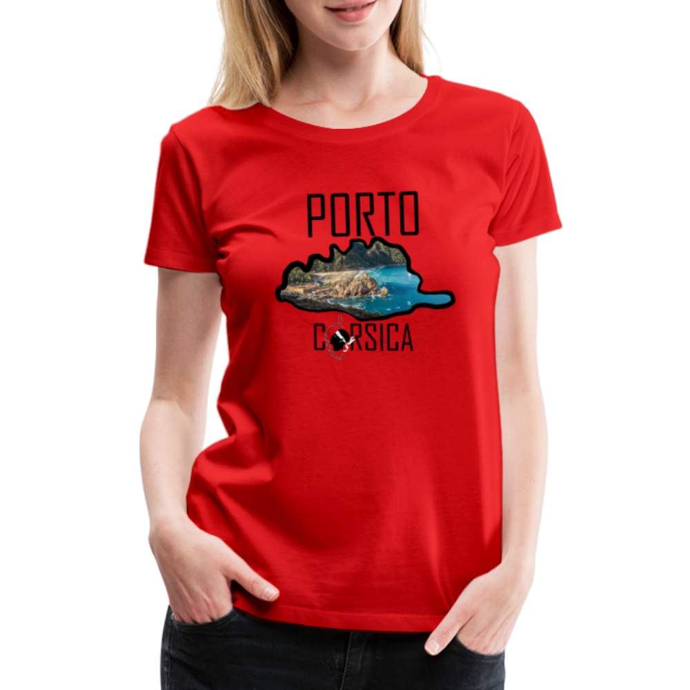 T-shirt Premium Porto Corsica - Ochju Ochju rouge / S SPOD T-shirt Premium Femme T-shirt Premium Porto Corsica