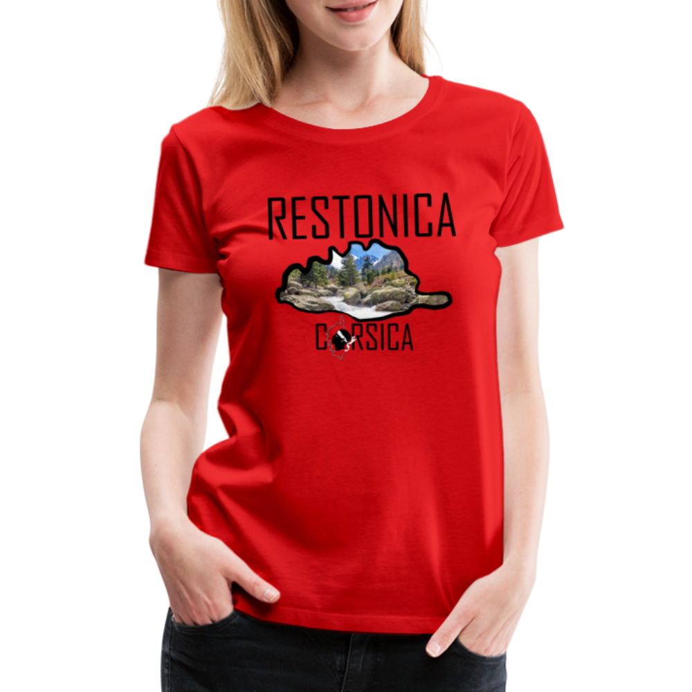 T-shirt Premium La Restonica Corsica - Ochju Ochju rouge / S SPOD T-shirt Premium Femme T-shirt Premium La Restonica Corsica