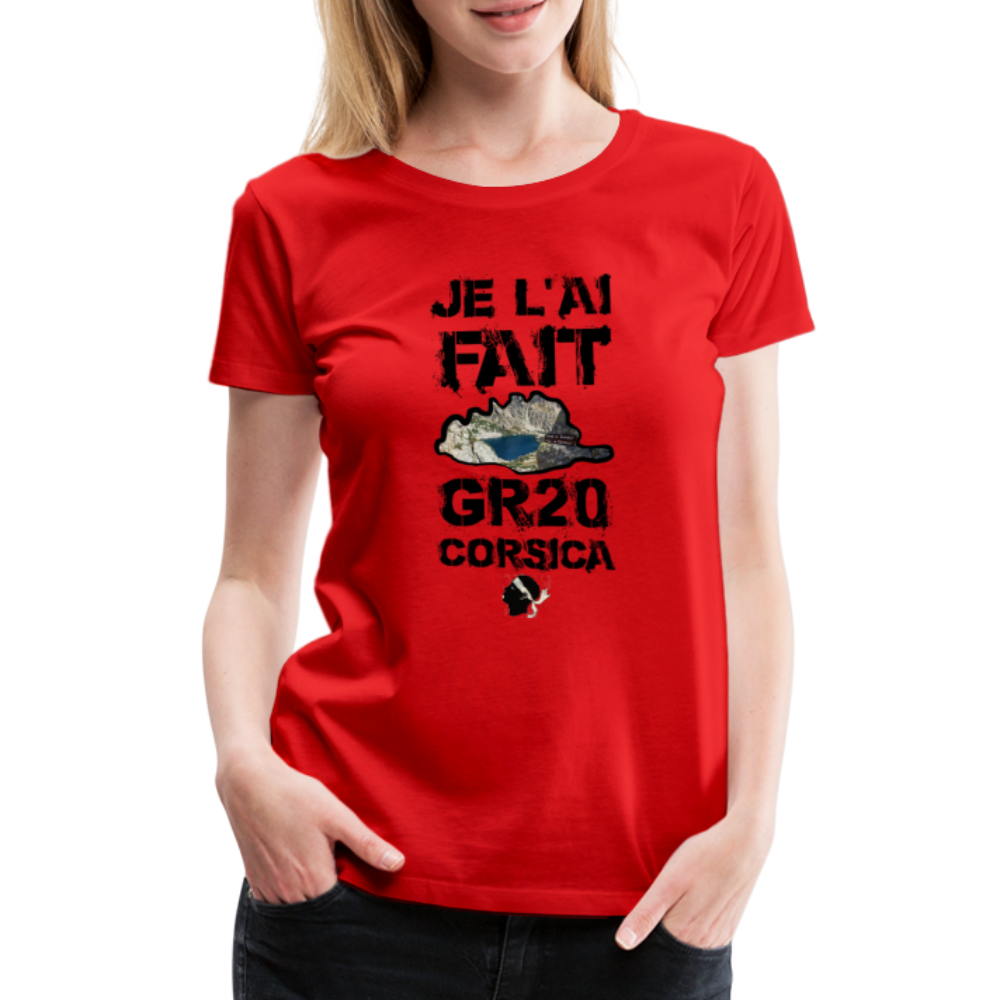 T-shirt Premium GR20 Je l'ai Fait ! - Ochju Ochju rouge / S SPOD T-shirt Premium Femme T-shirt Premium GR20 Je l'ai Fait !