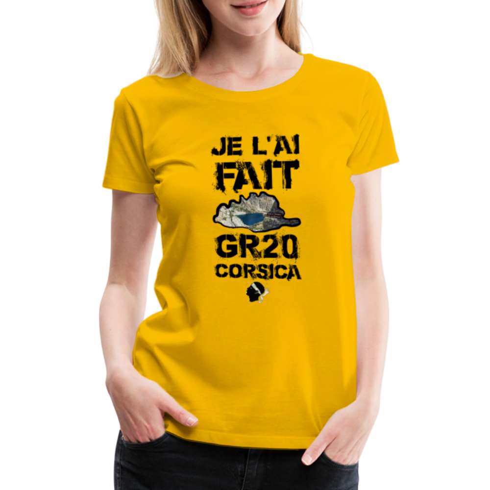 T-shirt Premium GR20 Je l'ai Fait ! - Ochju Ochju jaune soleil / S SPOD T-shirt Premium Femme T-shirt Premium GR20 Je l'ai Fait !