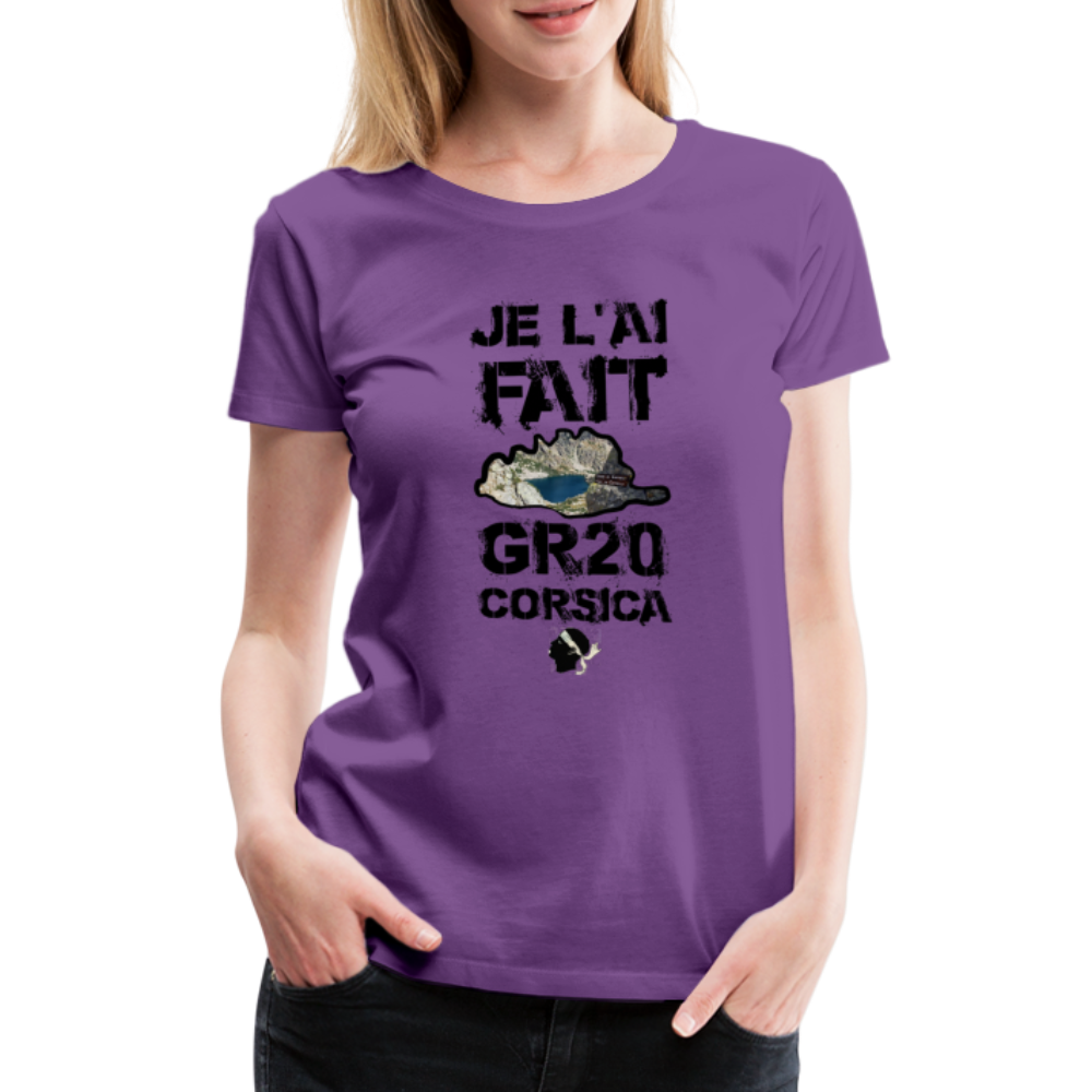 T-shirt Premium GR20 Je l'ai Fait ! - Ochju Ochju violet / S SPOD T-shirt Premium Femme T-shirt Premium GR20 Je l'ai Fait !