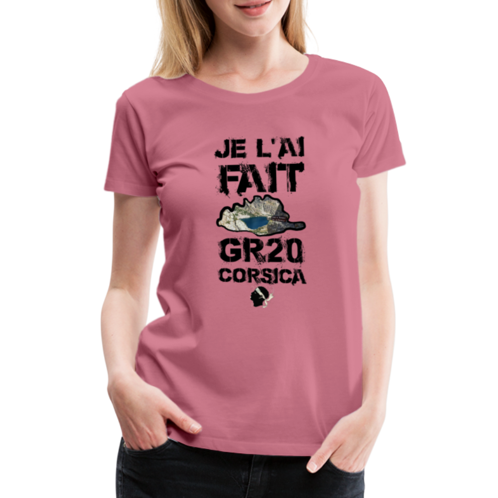 T-shirt Premium GR20 Je l'ai Fait ! - Ochju Ochju mauve / S SPOD T-shirt Premium Femme T-shirt Premium GR20 Je l'ai Fait !