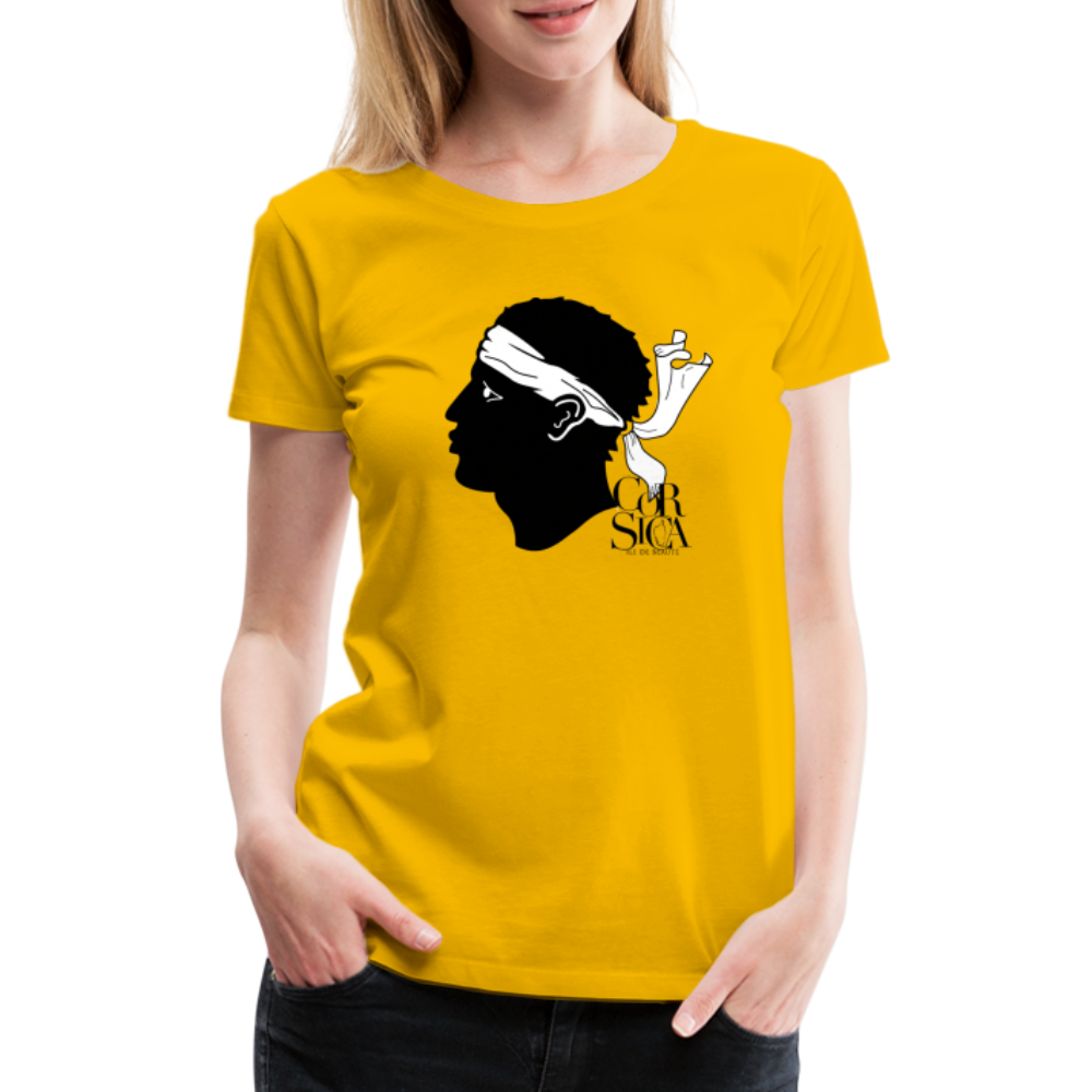 T-shirt Premium Tête de Maure - Ochju Ochju jaune soleil / S SPOD T-shirt Premium Femme T-shirt Premium Tête de Maure
