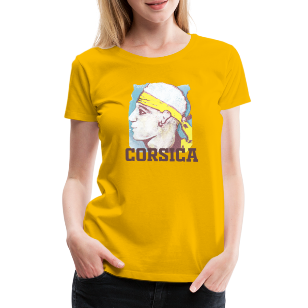 T-shirt Premium Tête de Maure Corsica - Ochju Ochju jaune soleil / S SPOD T-shirt Premium Femme T-shirt Premium Tête de Maure Corsica