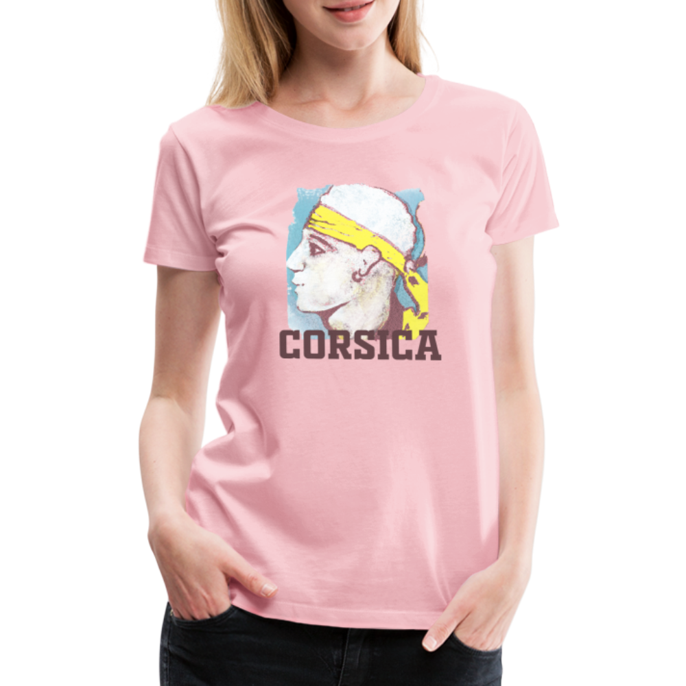 T-shirt Premium Tête de Maure Corsica - Ochju Ochju rose liberty / S SPOD T-shirt Premium Femme T-shirt Premium Tête de Maure Corsica
