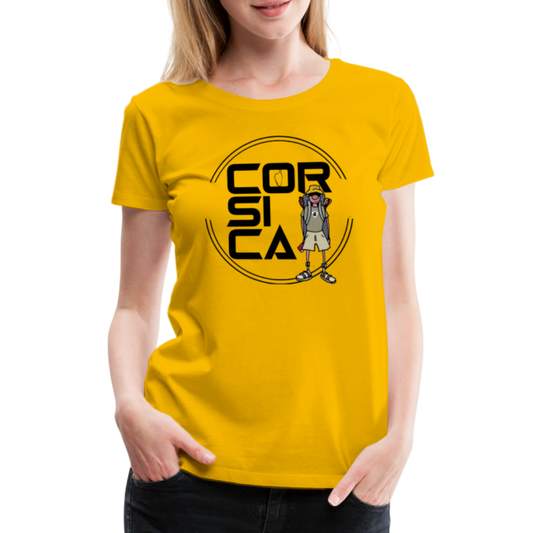 T-shirt Premium U Pinzutu Corsu - Ochju Ochju jaune soleil / S SPOD T-shirt Premium Femme T-shirt Premium U Pinzutu Corsu