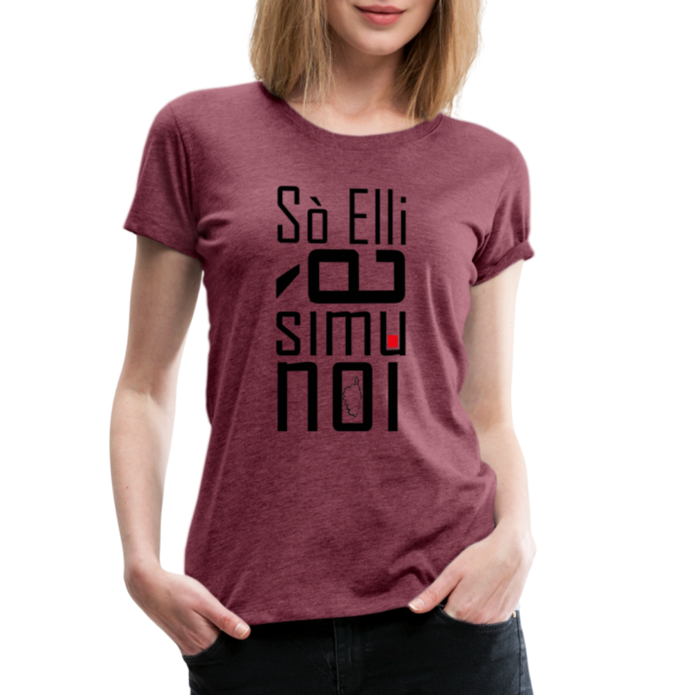 T-shirt Premium Simu Noi - Ochju Ochju rouge bordeaux chiné / S SPOD T-shirt Premium Femme T-shirt Premium Simu Noi