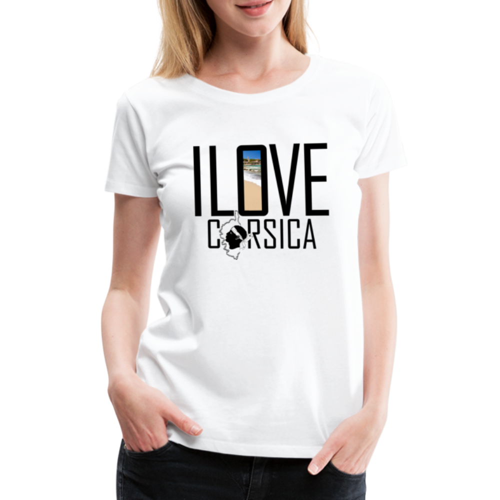 T-shirt Premium I Love Corsica - Ochju Ochju blanc / S SPOD T-shirt Premium Femme T-shirt Premium I Love Corsica