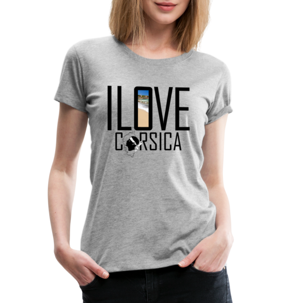 T-shirt Premium I Love Corsica - Ochju Ochju gris chiné / S SPOD T-shirt Premium Femme T-shirt Premium I Love Corsica
