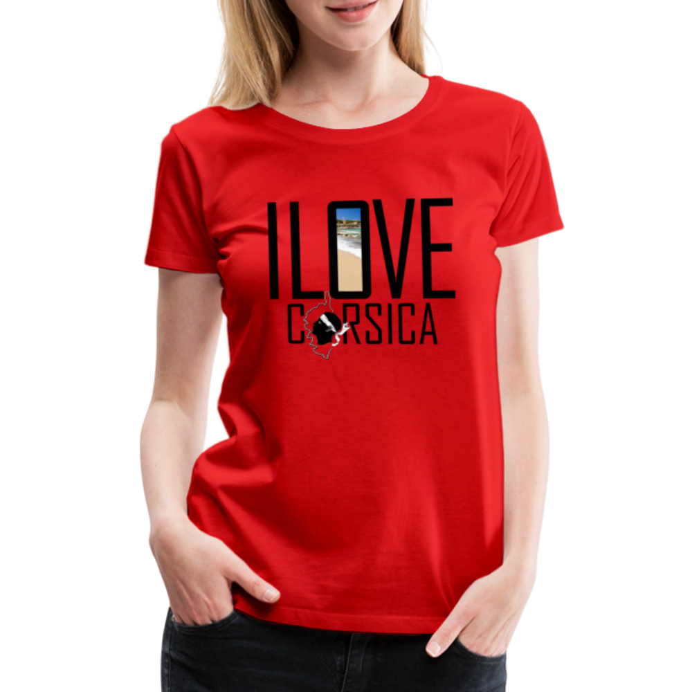 T-shirt Premium I Love Corsica - Ochju Ochju rouge / S SPOD T-shirt Premium Femme T-shirt Premium I Love Corsica